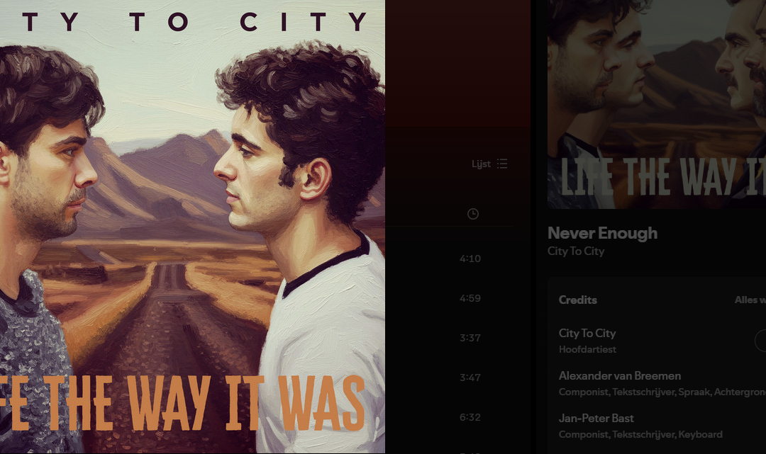Vandaag uit: het derde album van City to City ‘Life the way it was’